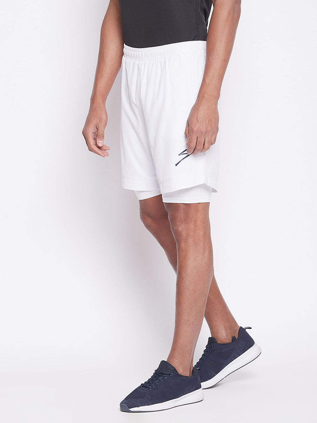 SG Men White Printed Polyester Regular Fit Sports Shorts (4)
