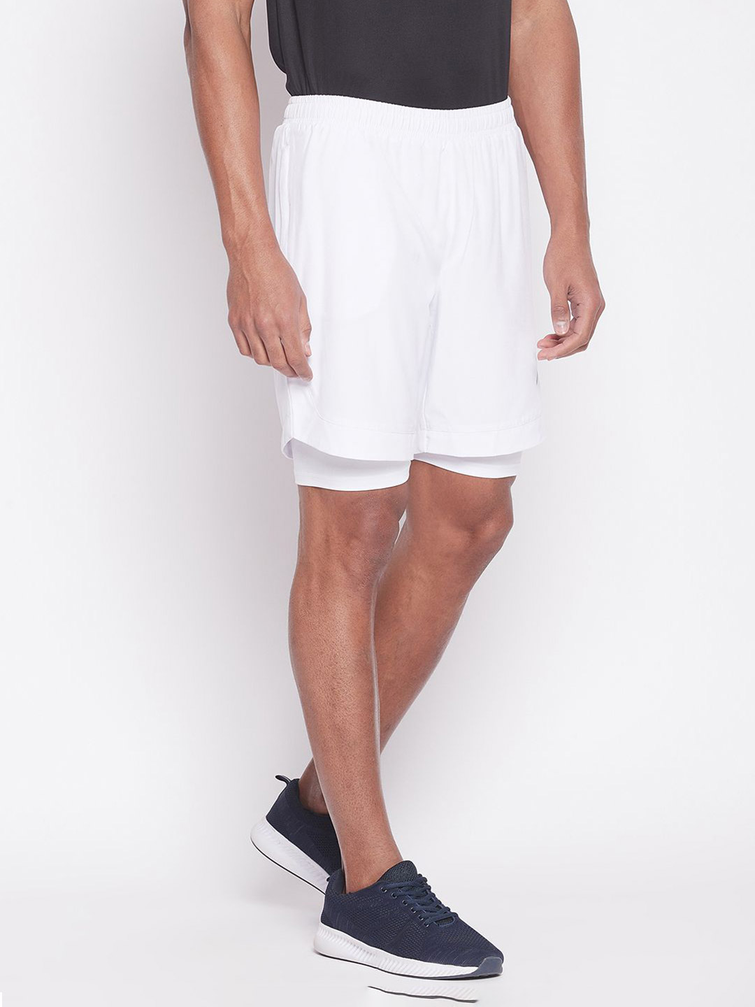 SG Men White Printed Polyester Regular Fit Sports Shorts (5)