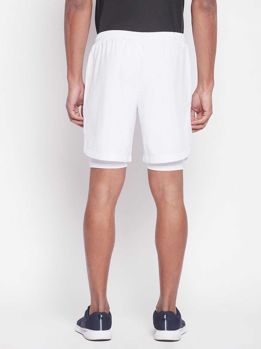 SG Men White Printed Polyester Regular Fit Sports Shorts (6)