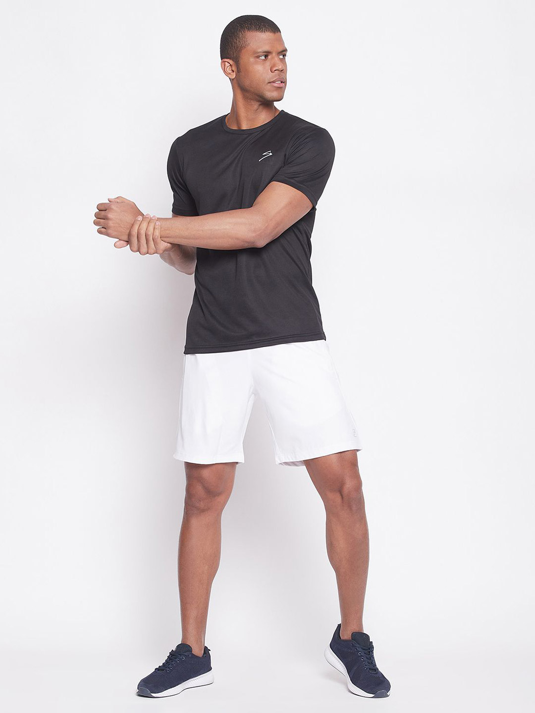 SG Men White Printed Polyester Regular Fit Sports Shorts (5)
