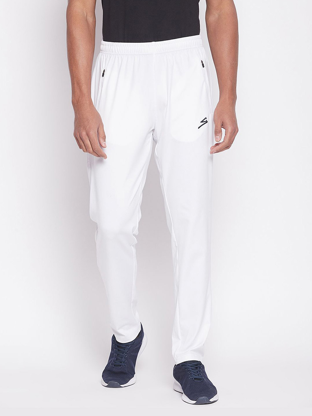 SG Men White Printed Polyester Regular Fit Track Pants