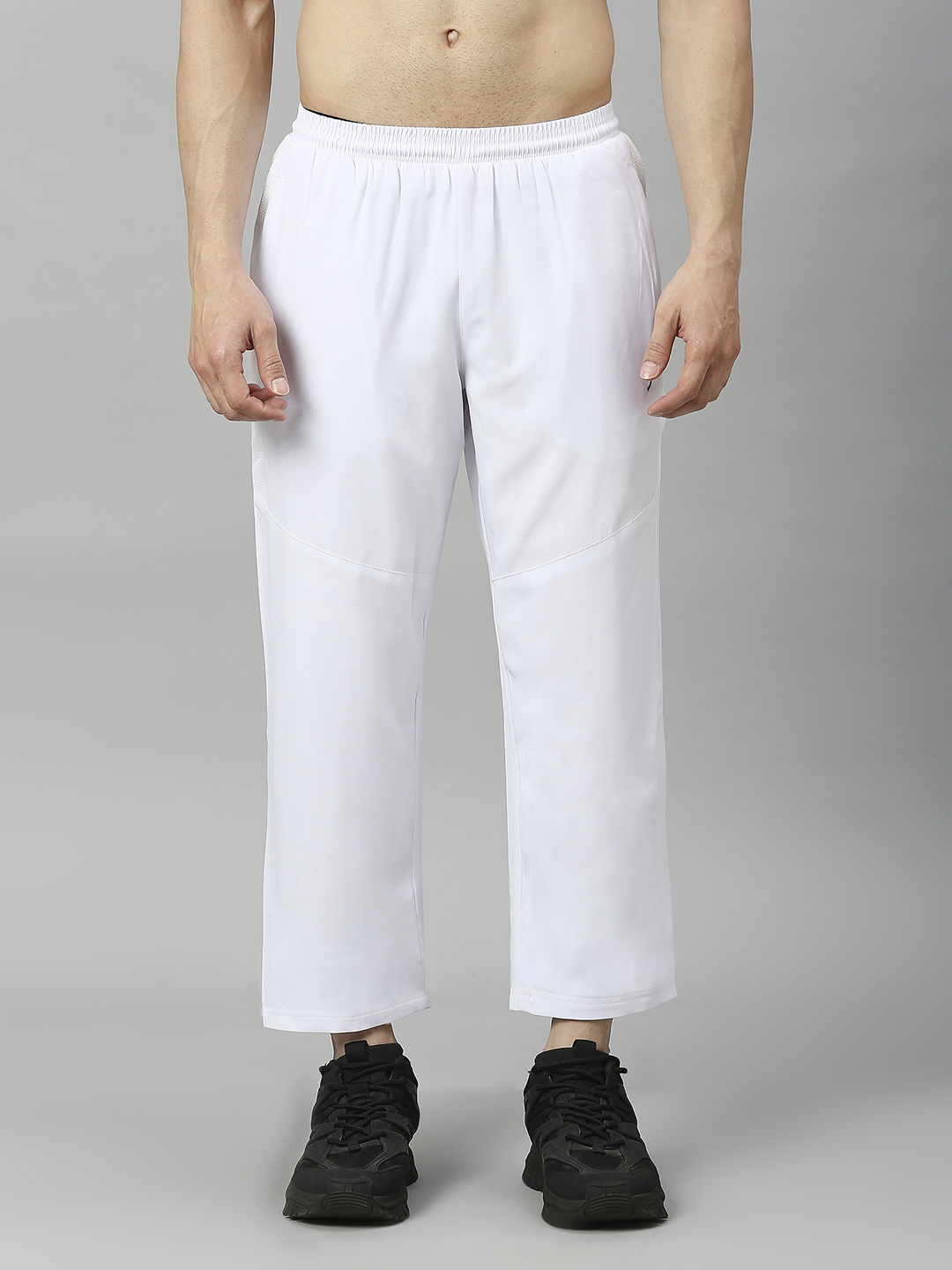 SG Men White Solid Long Sleeves Round Neck Co-ord Sets (5)