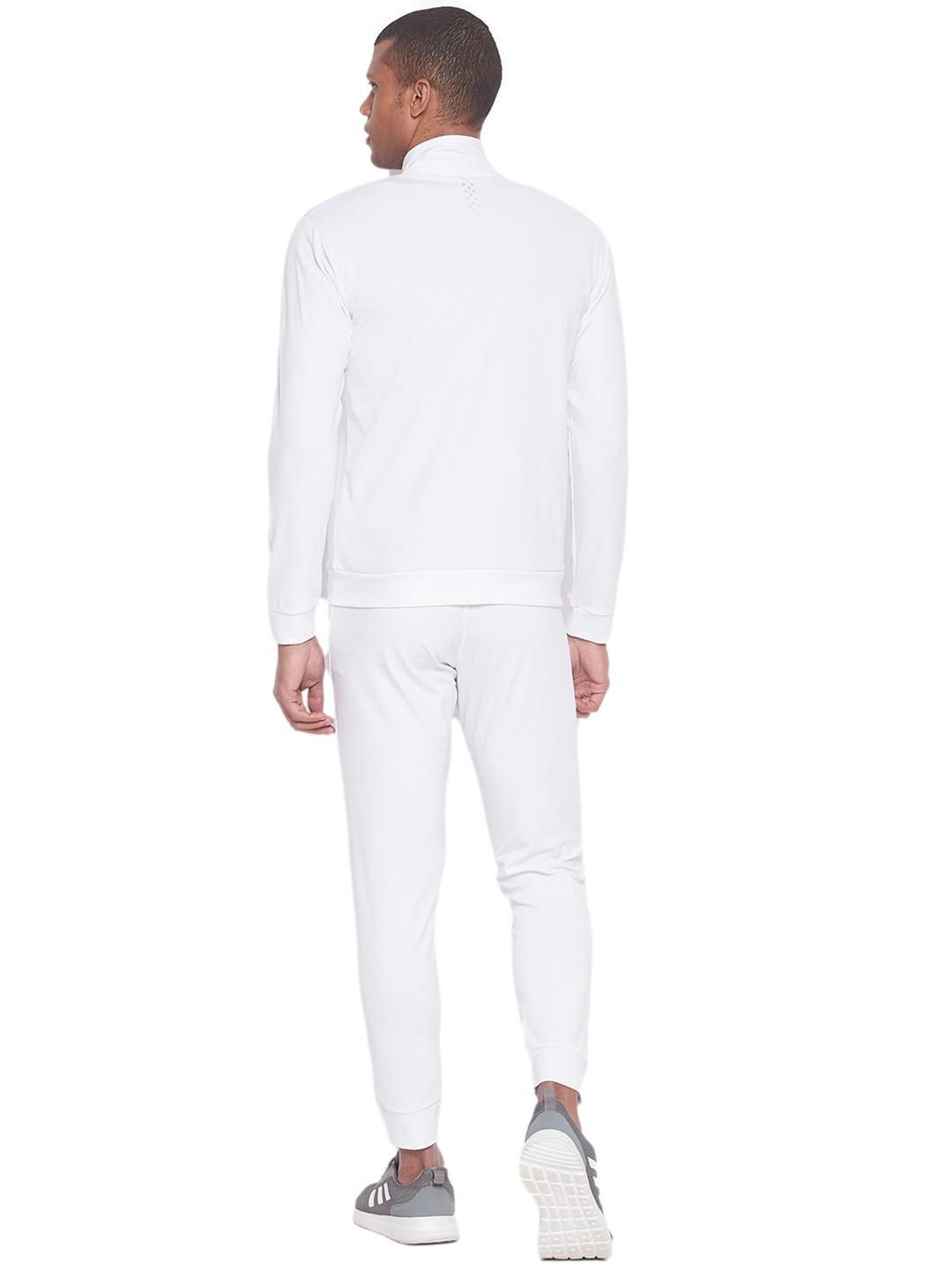 SG Men White Solid Long Sleeves Turtle Neck Co-ord Sets (5)