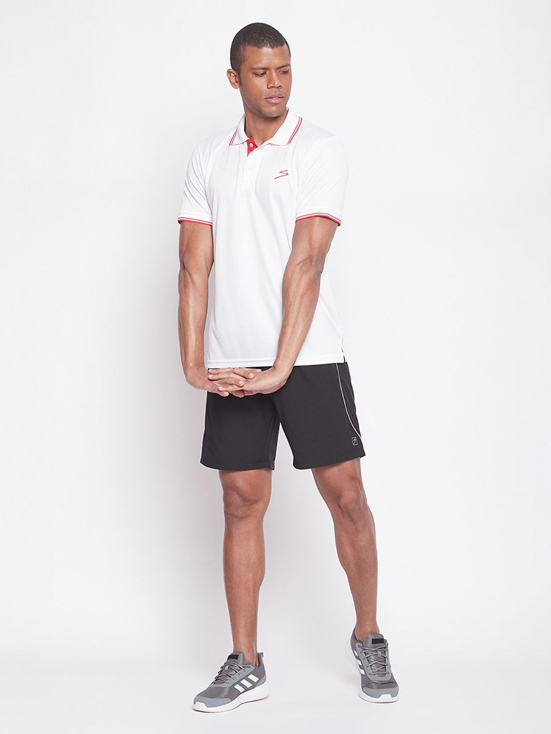 SG Men White Solid Short Sleeves Polo Collar T-Shirts (5)