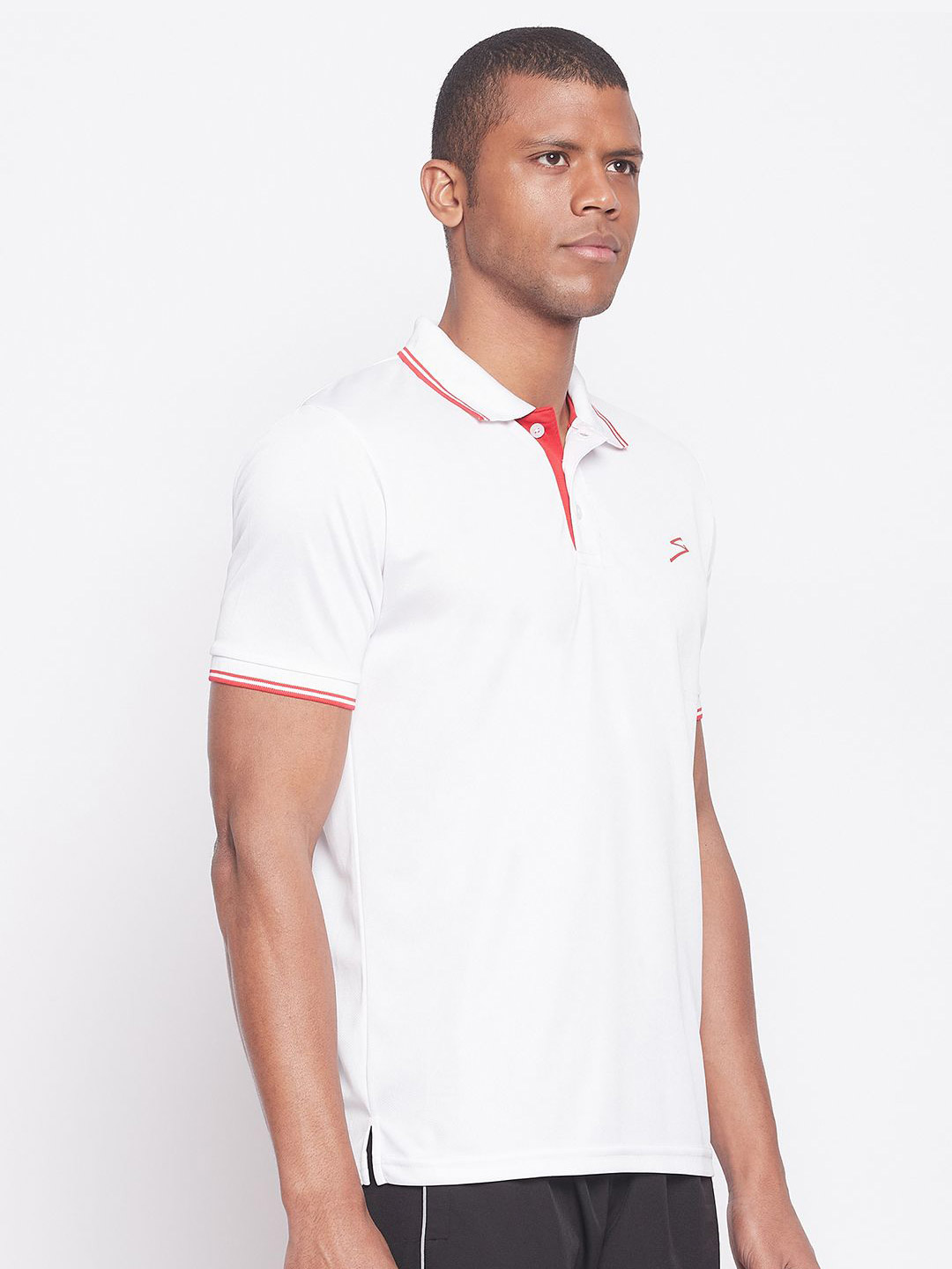 SG Men White Solid Short Sleeves Polo Collar T-Shirts (2)