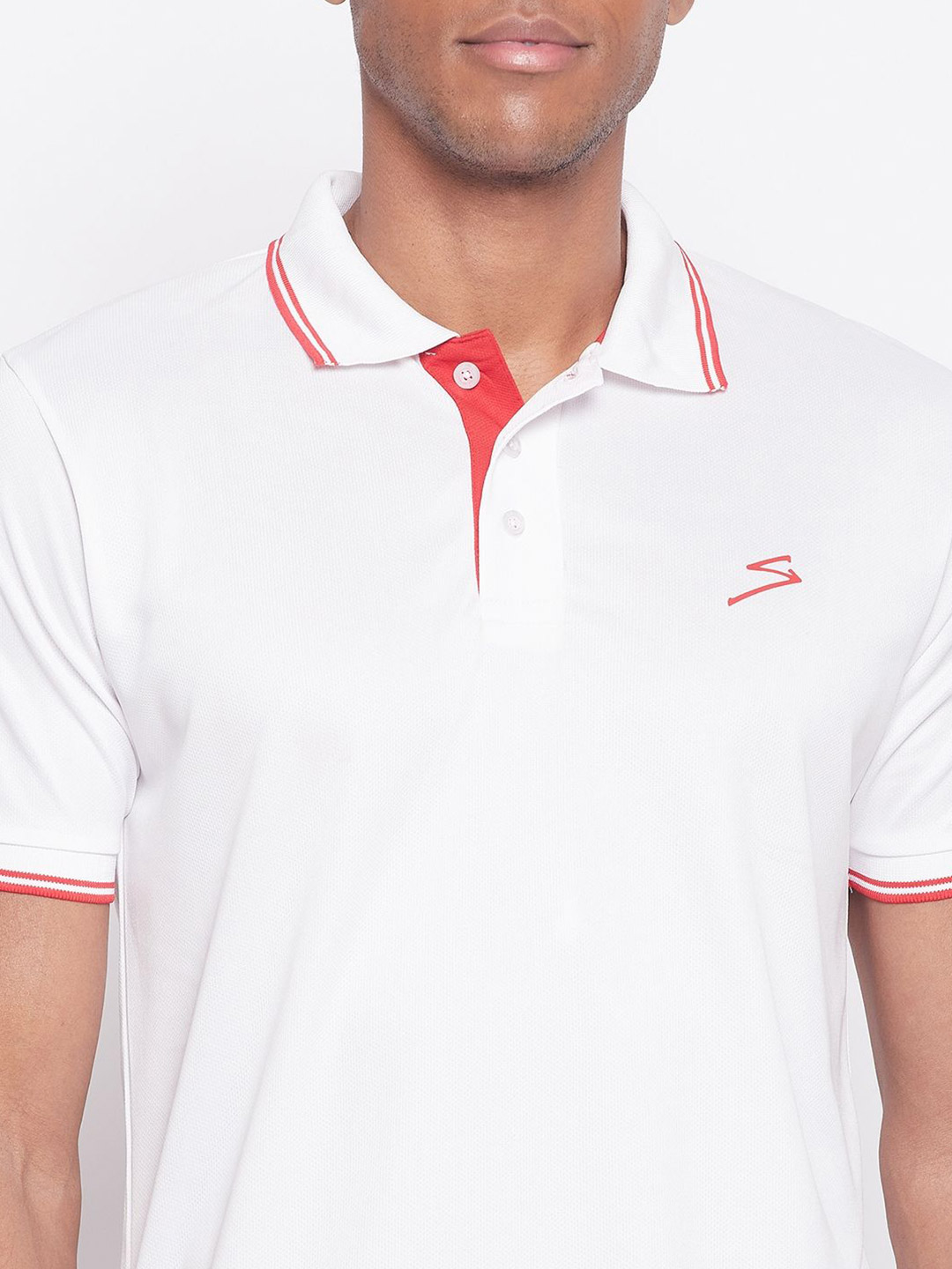 SG Men White Solid Short Sleeves Polo Collar T-Shirts (6)