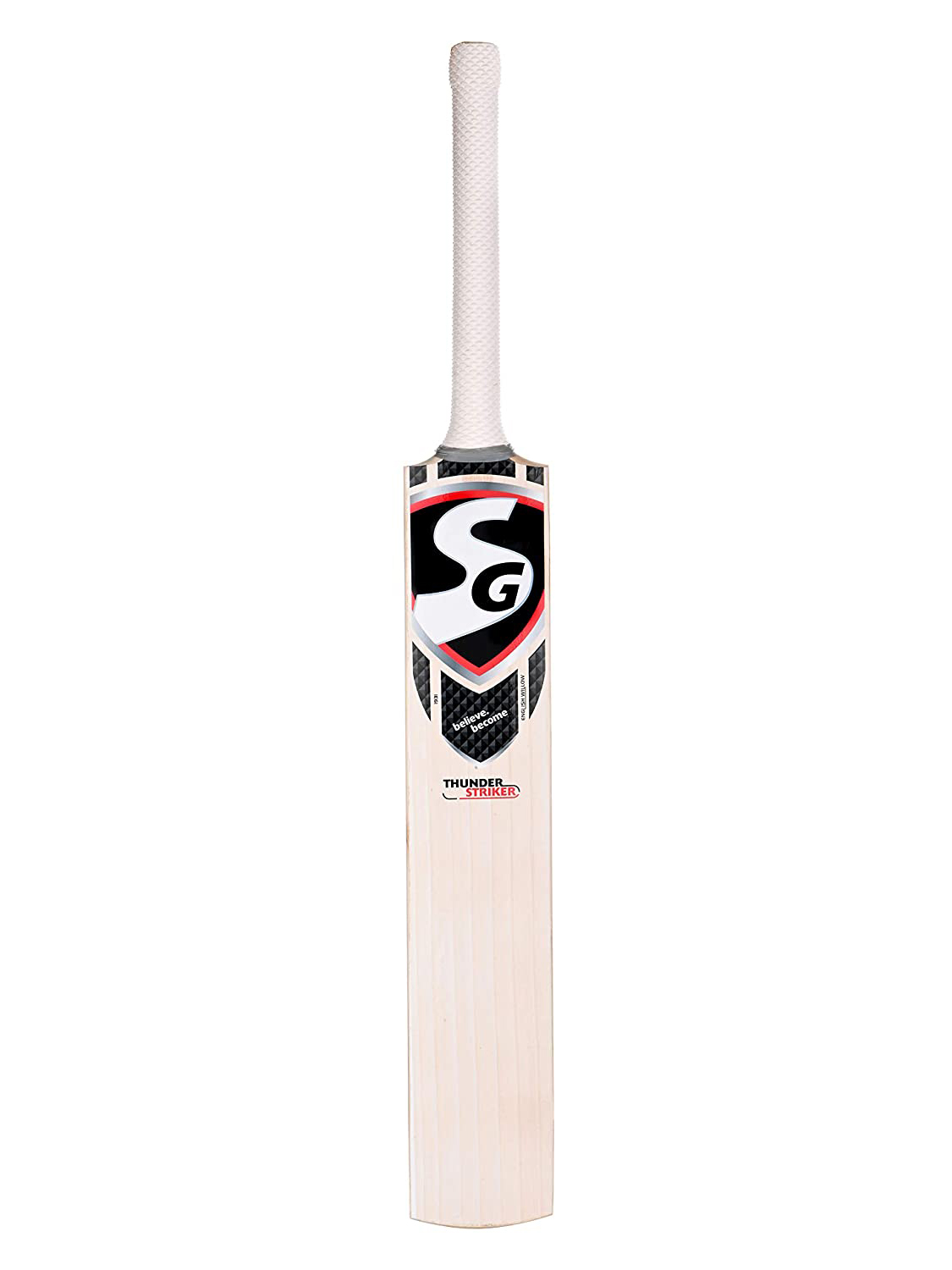 SG SG Thunder Striker Traditionally Shaped English grade 6 Willow Cricket Bat (Leather Ball) (1)