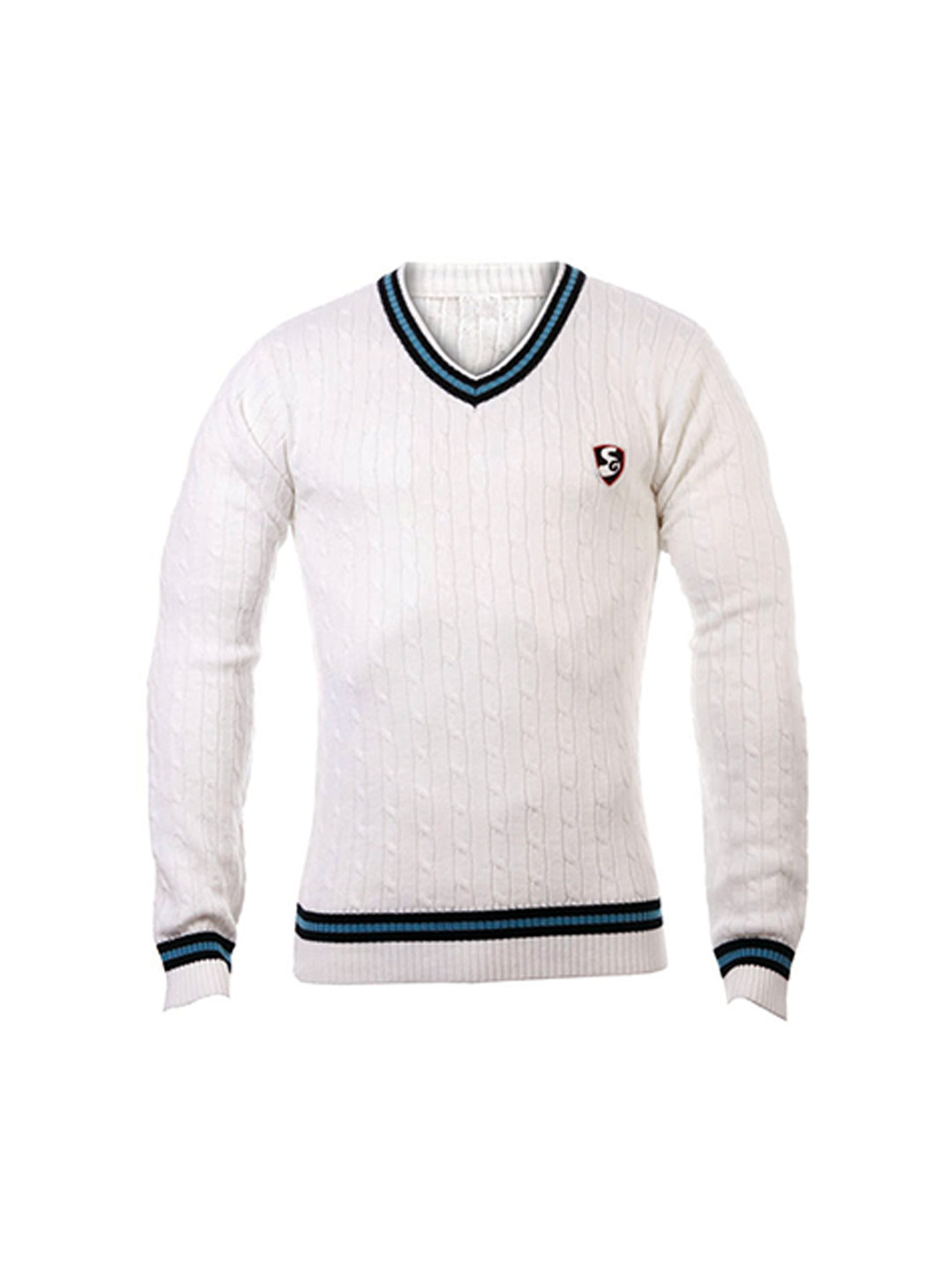 SG SG White Icon Full Sleeve Sleeve Cricket Sweater (1)