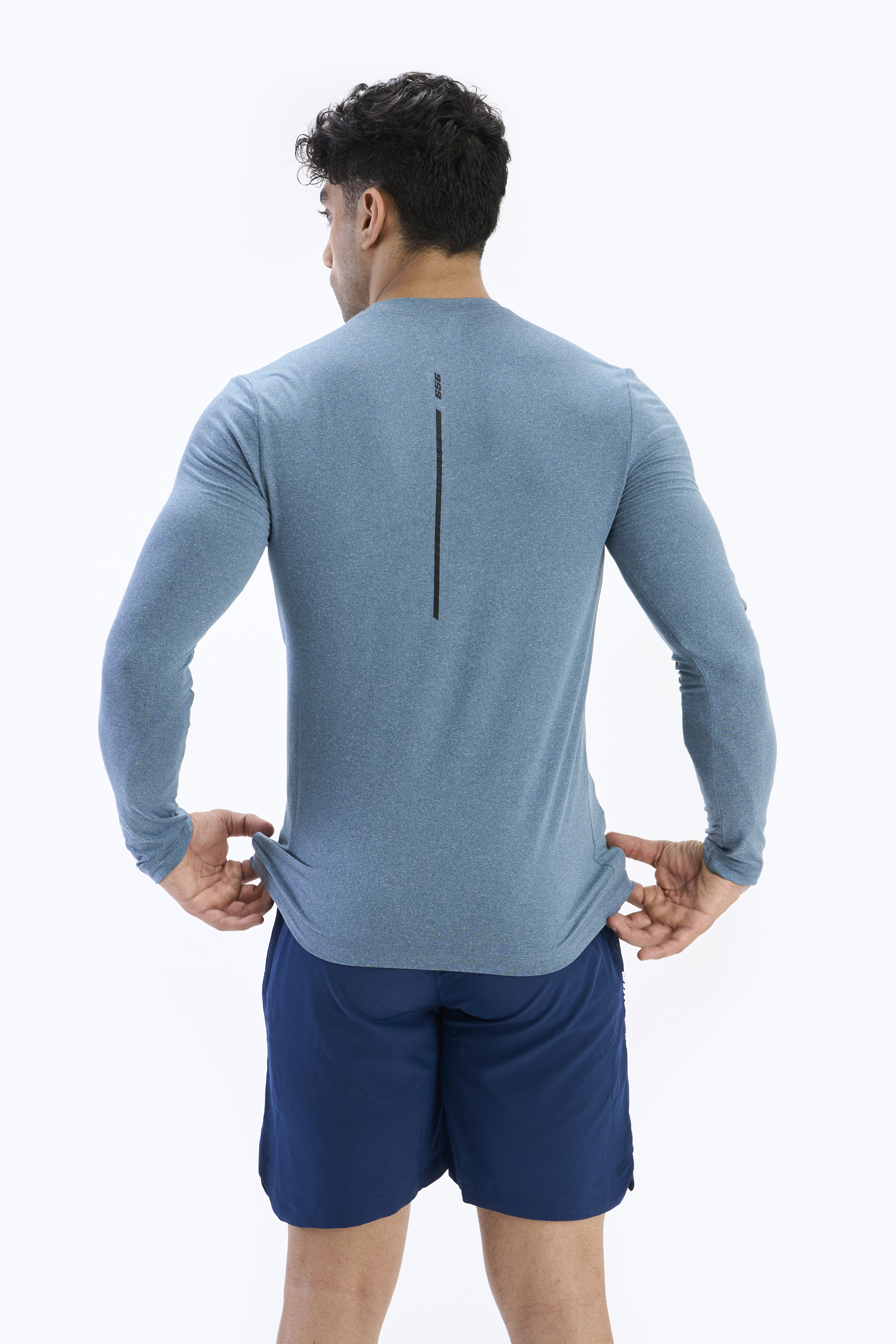 SIX5SIX Circuit Men's Full Sleeves Training T-Shirt in Legion Blue (3)