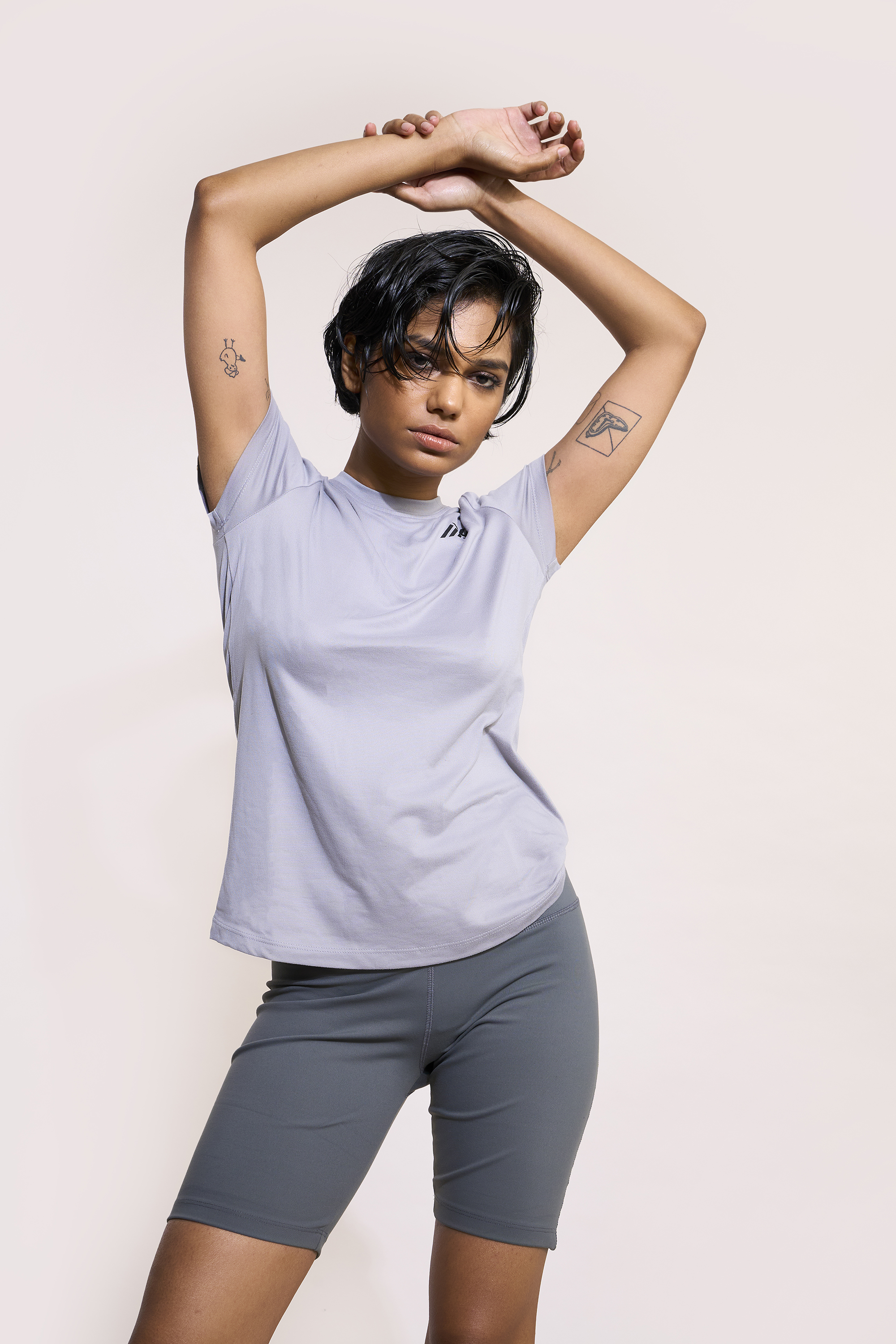 SIX5SIX Power On Women's Training T-Shirt in Grey