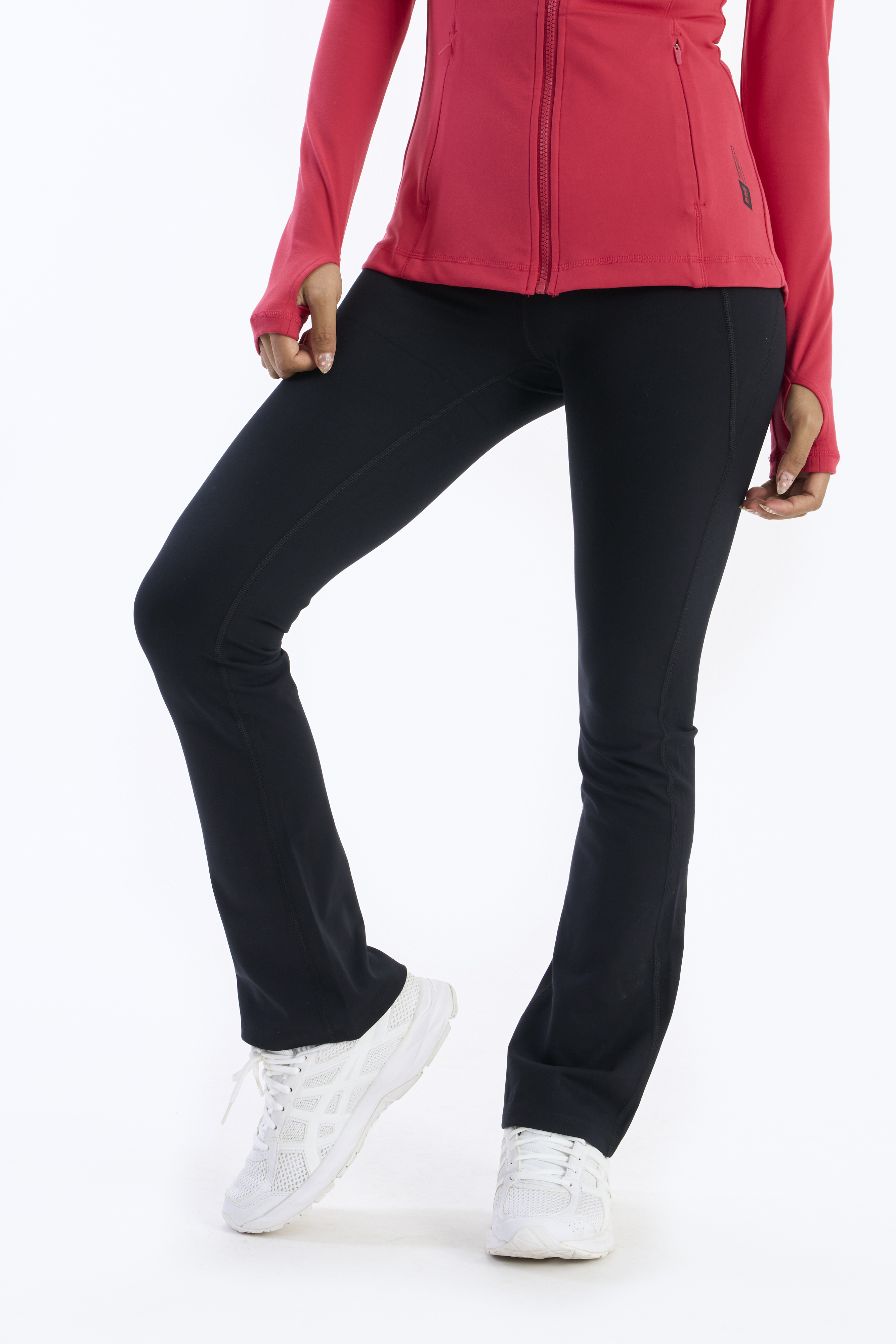 SIX5SIX Recovery Women's Flared Yoga Pants in Black