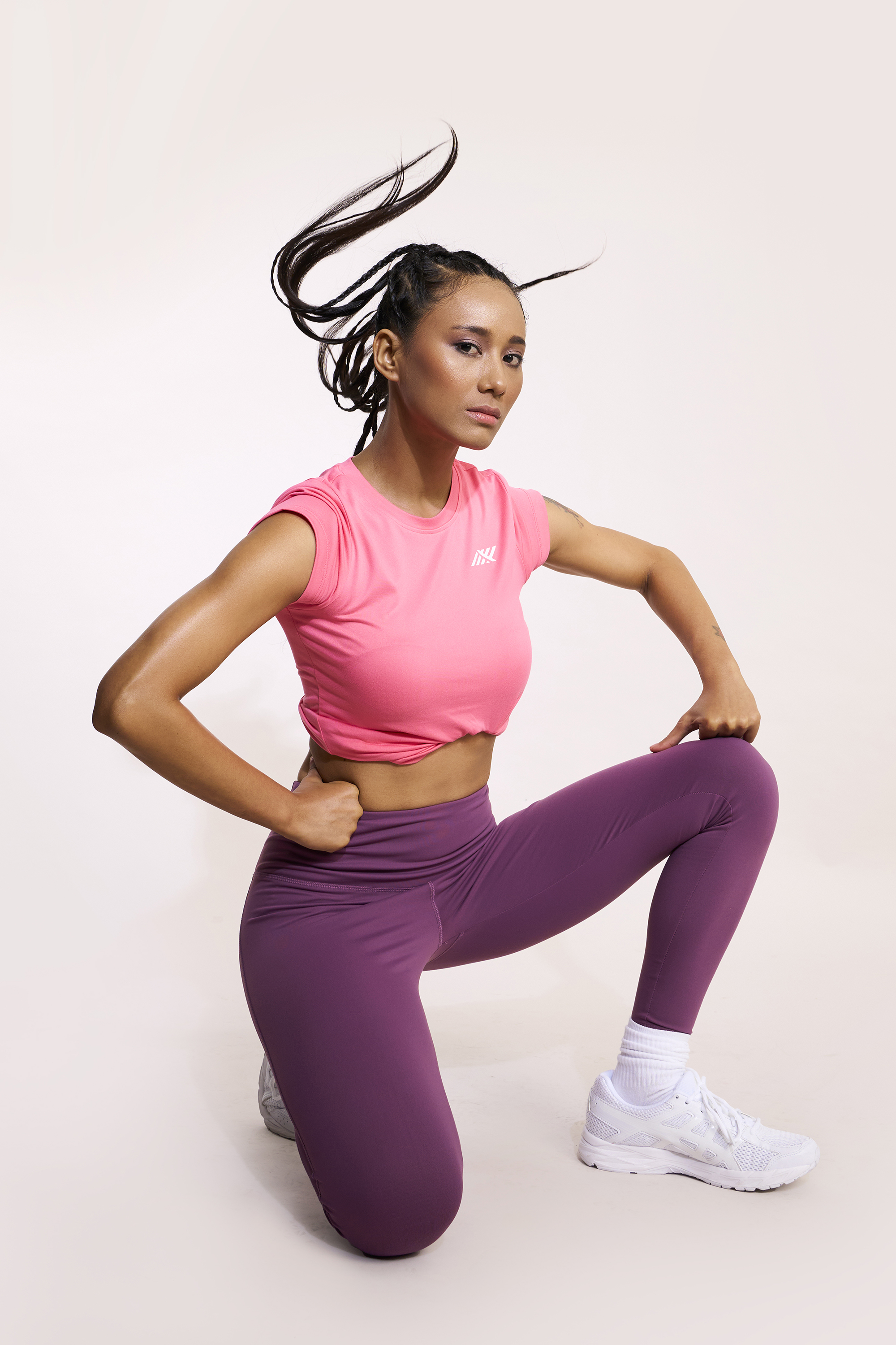 SIX5SIX Rise Above Women's Training Tights in Purple (2)
