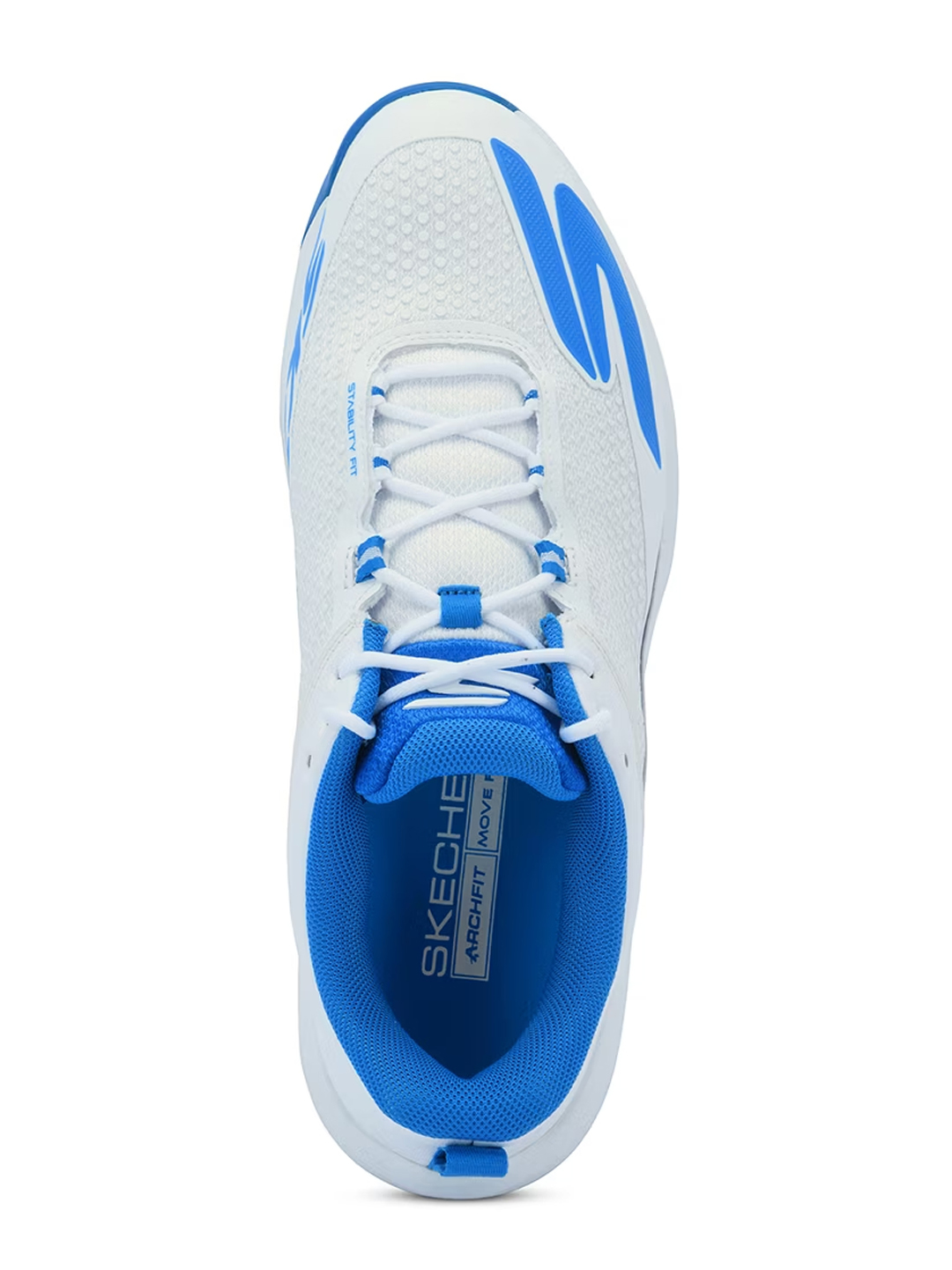 Skechers Cricket Blade Spike Batsman Shoe - White/Blue (3)