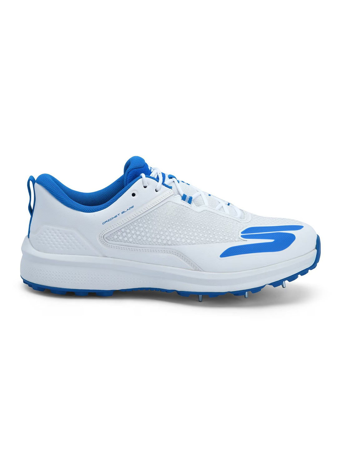 Skechers Cricket Blade Spike Batsman Shoe - White/Blue (2)