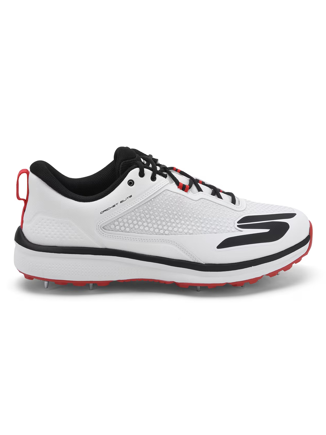 Cricket Elite Spike Fielder Shoe - White/Black