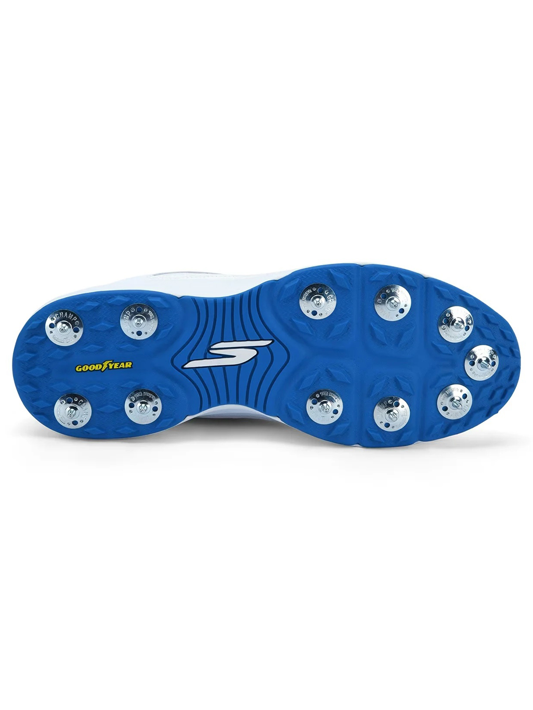 Skechers Cricket Elite Spike Fielder Shoe - White/Blue (4)