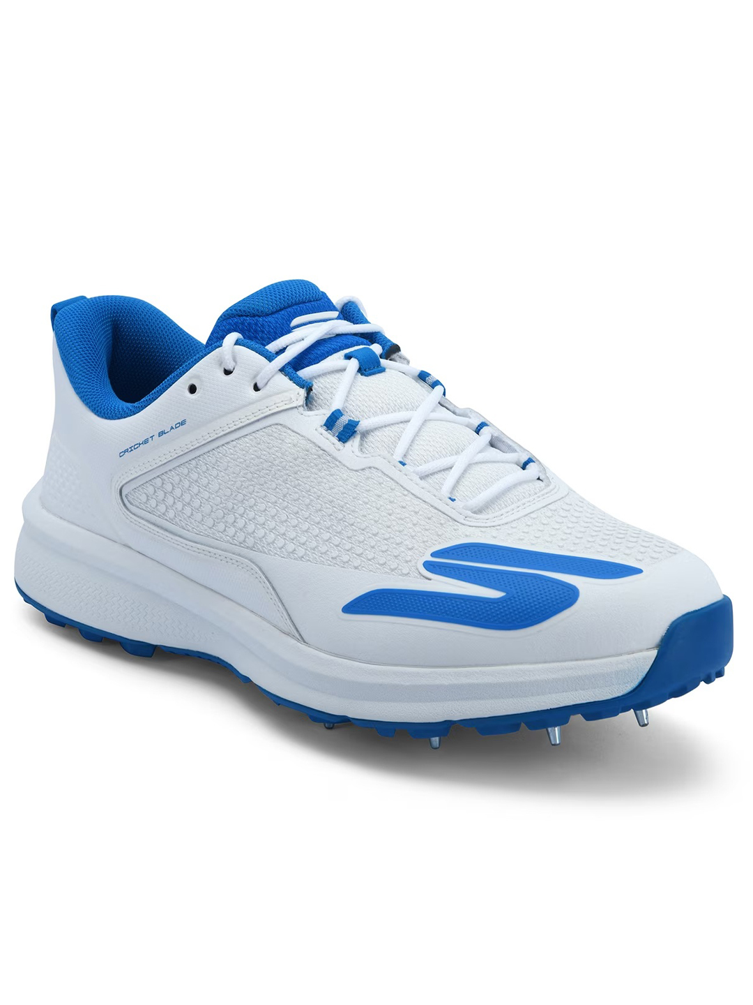 Cricket Elite Spike Fielder Shoe - White/Blue