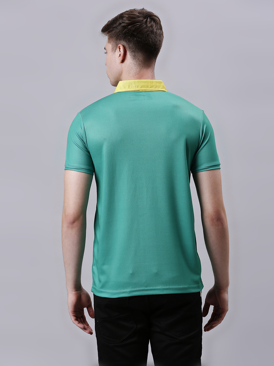 South Africa ICC Men's T20 WC-24 Green Logo Printed Half Sleeves Polo Collar Polyester T-Shirt (4)