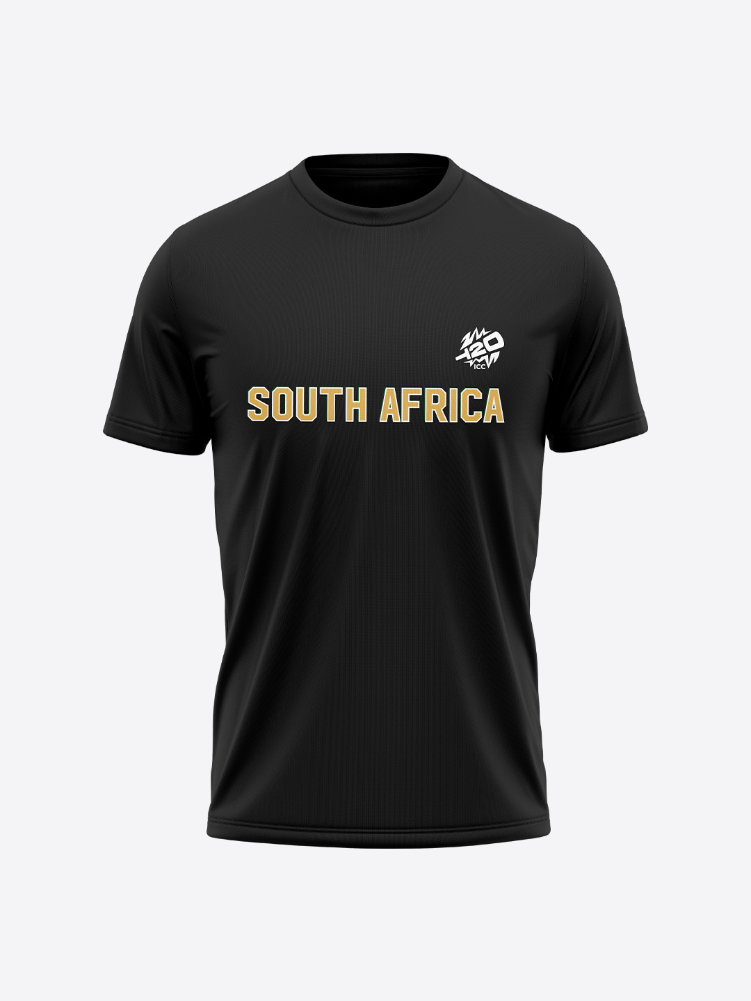 ICC Women's T20 WC-24 Black Typography Printed Cotton T-Shirt