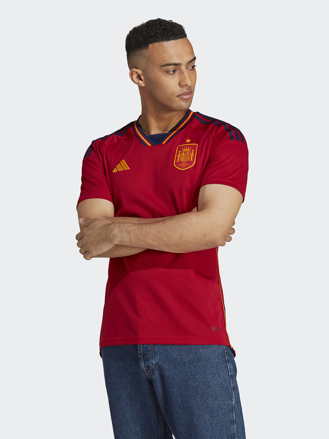 Spain Adidas Official Spain 22 FEF Home Jersey (1)