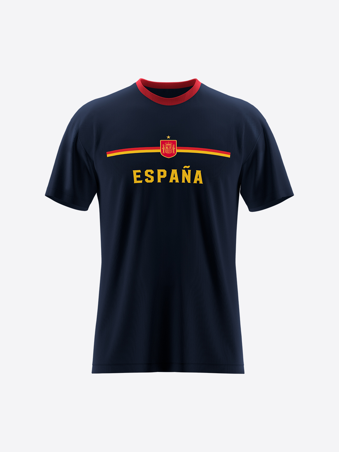 Spain Men Navy Blue Printed Round Neck Cotton T-shirt (1)