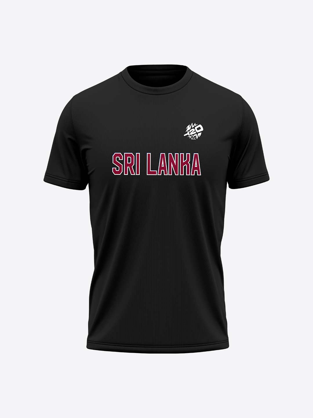 Sri Lanka ICC Men's T20 WC-24 Black Typography Printed Half Sleeves Round Neck Cotton T-Shirt (1)