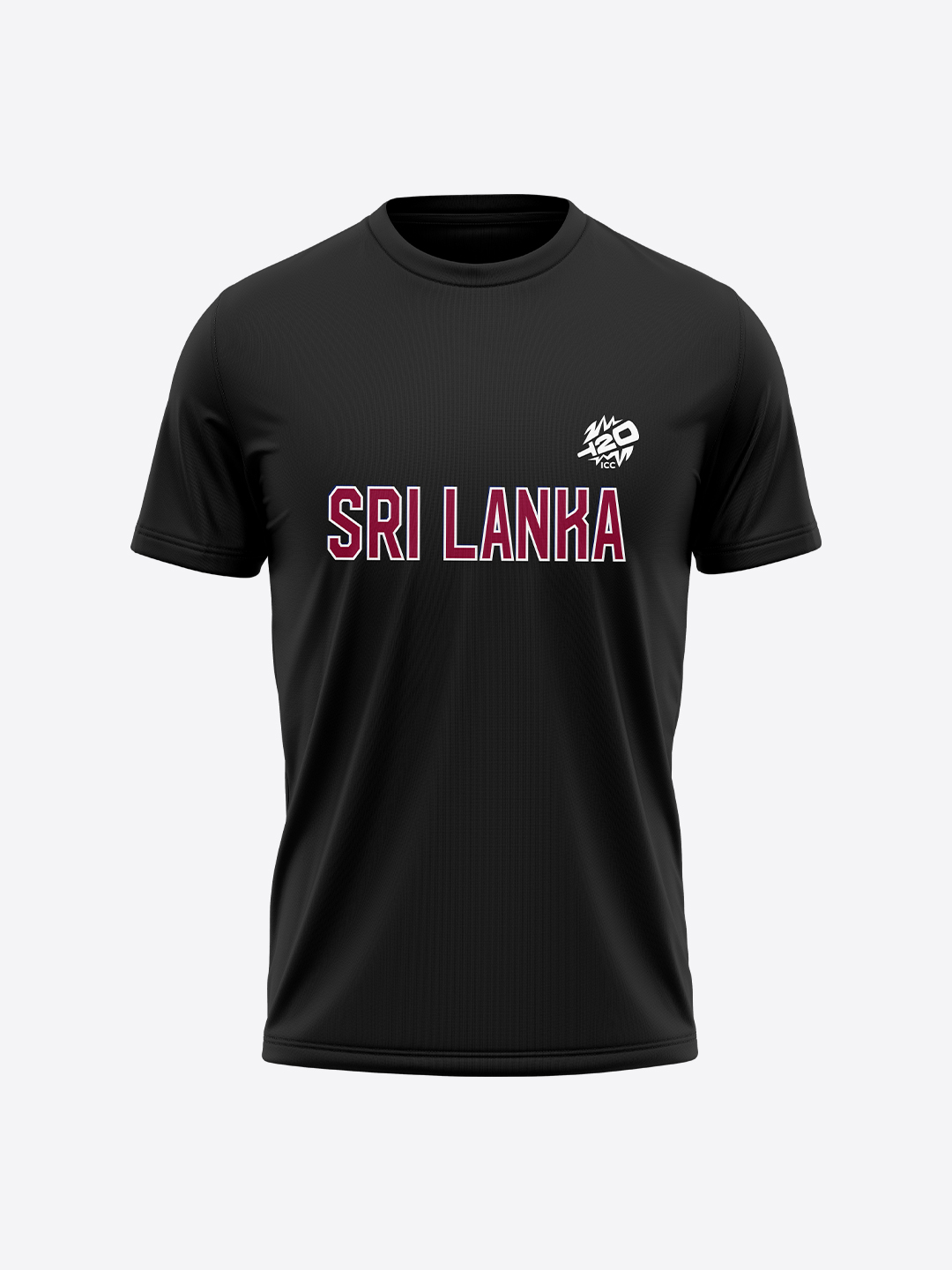 ICC Women's T20 WC-24 Black Typography Printed Cotton T-Shirt