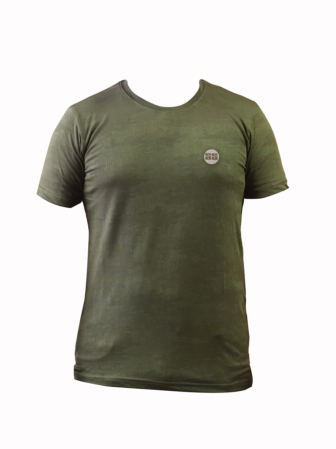 Men Olive Green Round Neck Half Sleeves Master T-Shirt