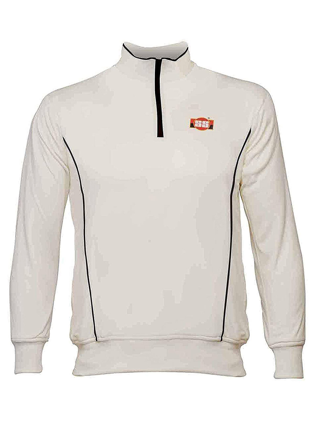 SS Men Professional White Full Sleeves Solid Sweatshirt (1)