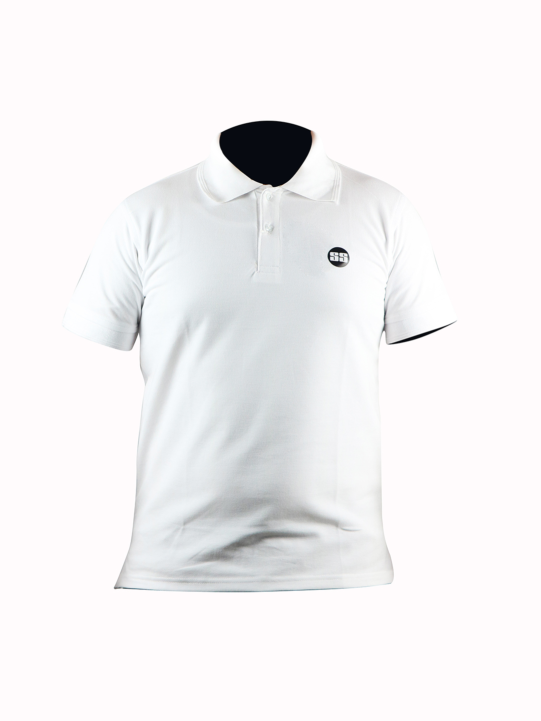 SS Men White Super Polo Collar T-Shirts (1)