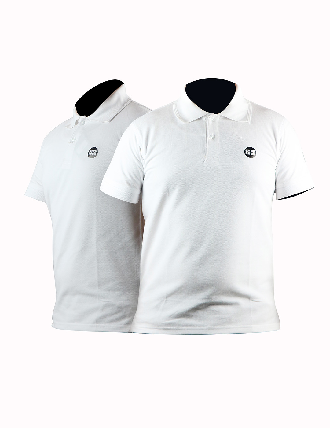 SS Men White Super Polo Collar T-Shirts (2)