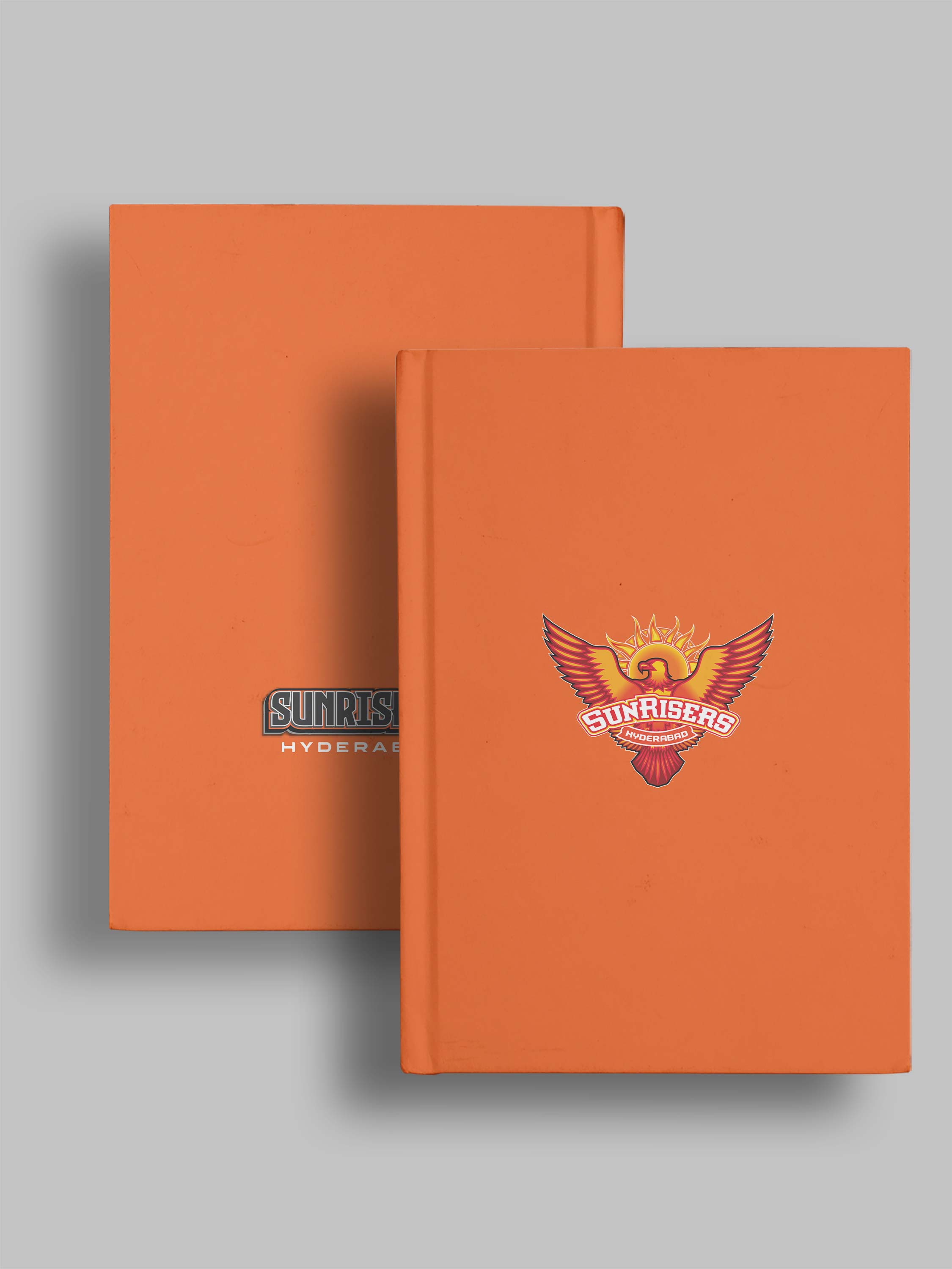 Sunrisers Hyderabad Hardbound Cover, A5 Ruled 100 Pages, Easy to Carry, Notebook for Home, Office, Travel Diary - Pack o (2)