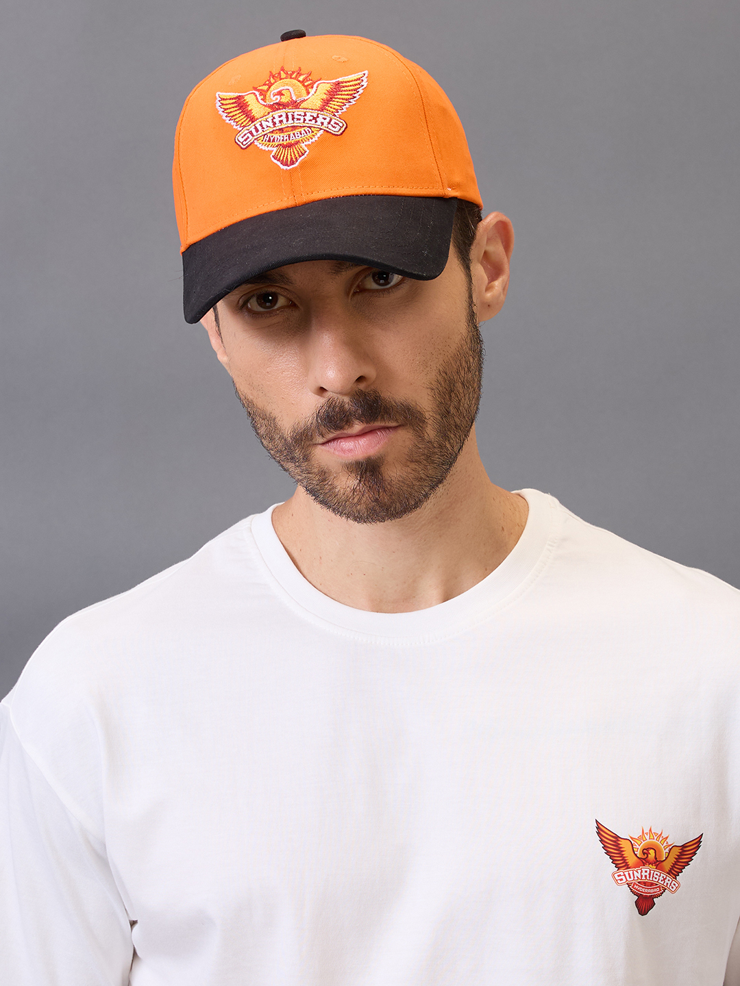 Sunrisers Hyderabad Logo Embroidered Orange and Black Baseball Cap (9)