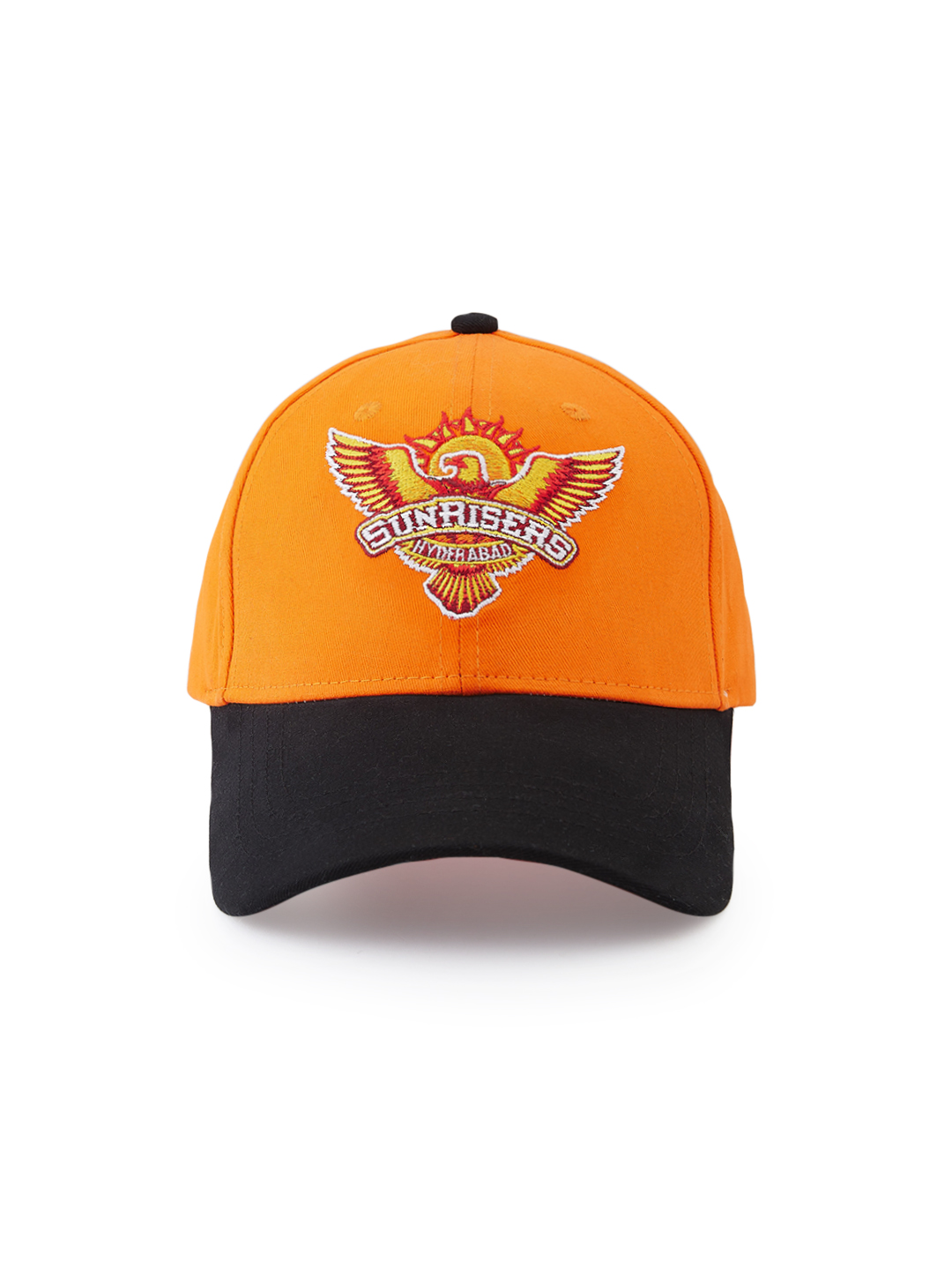 Logo Embroidered Orange and Black Baseball Cap