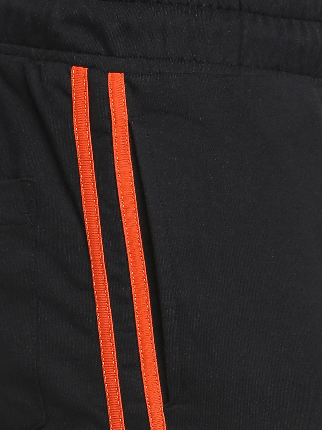 Sunrisers Hyderabad Men Black and Orange Logo Printed Mid-Rise Cotton Training Regular Fit Joggers (6)
