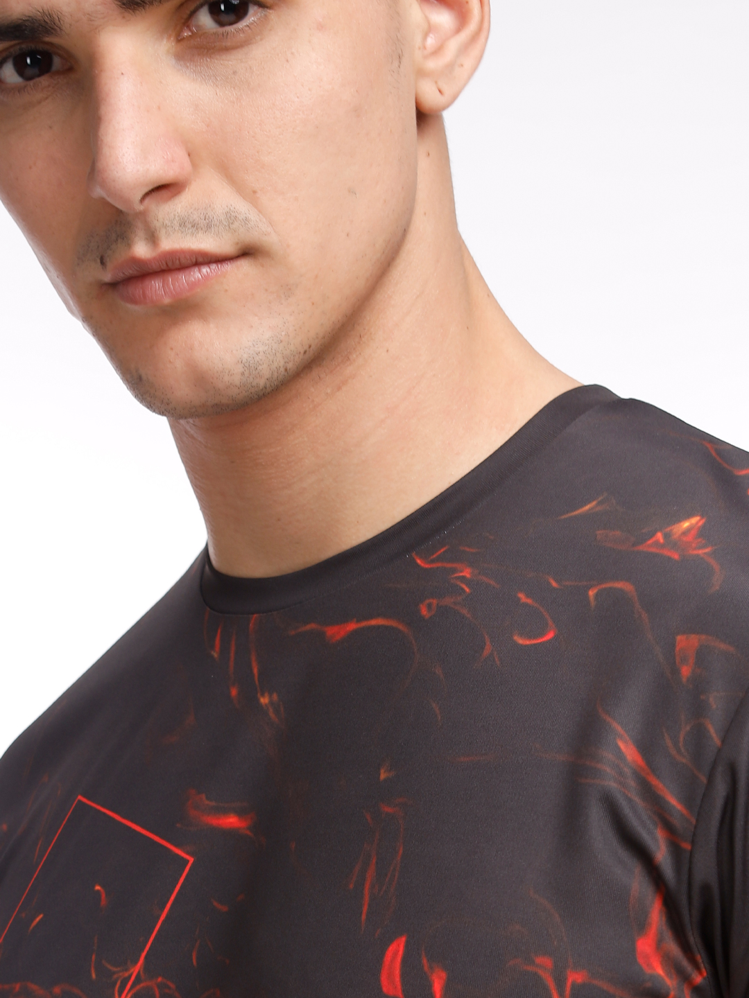 Sunrisers Hyderabad Men Black and Red Printed Round Neck Half Sleeves Blazing Glory Polyester Fan T-Shirt (7)