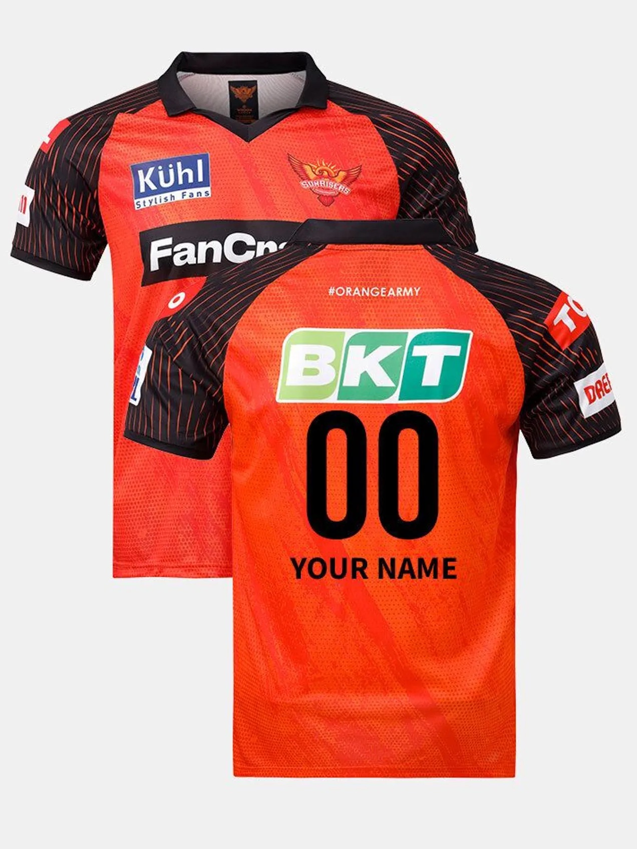 Sunrisers Hyderabad Men Official IPL-2023 Replica Match Jersey - Customised (2)