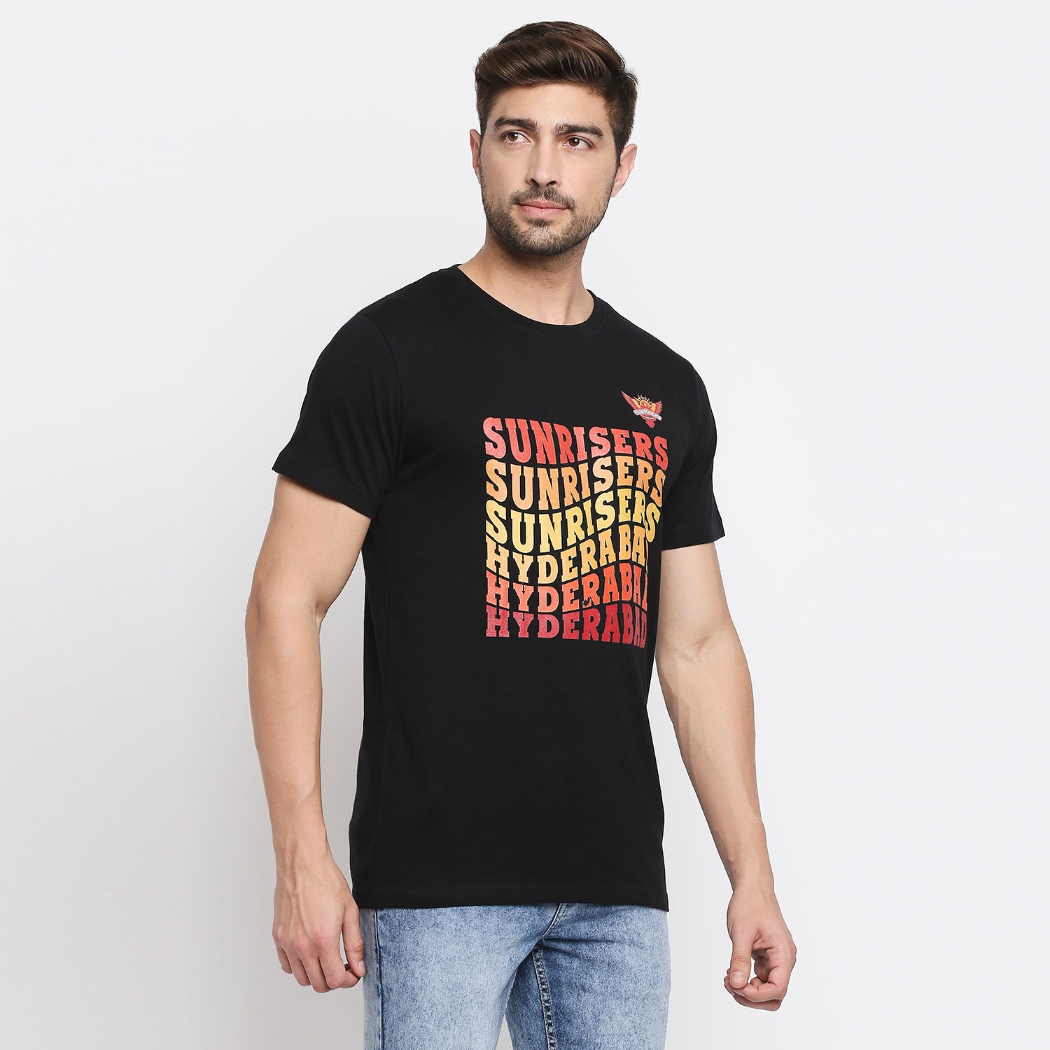 Sunrisers Hyderabad Men SRH Black Crew Round Neck T-Shirts (3)