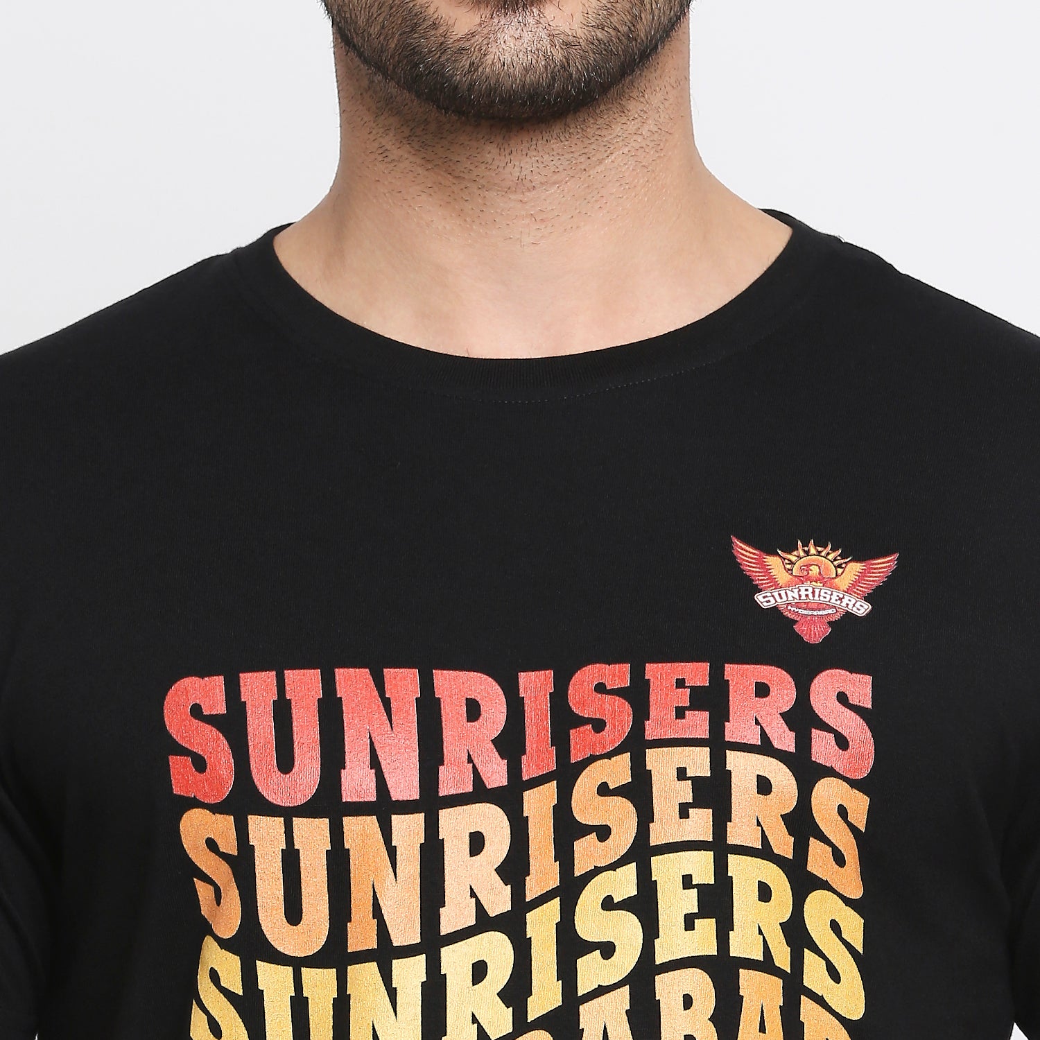 Sunrisers Hyderabad Men SRH Black Crew Round Neck T-Shirts (6)