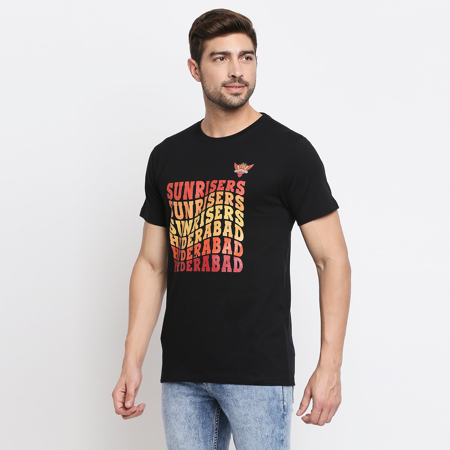 Sunrisers Hyderabad Men SRH Black Crew Round Neck T-Shirts (5)