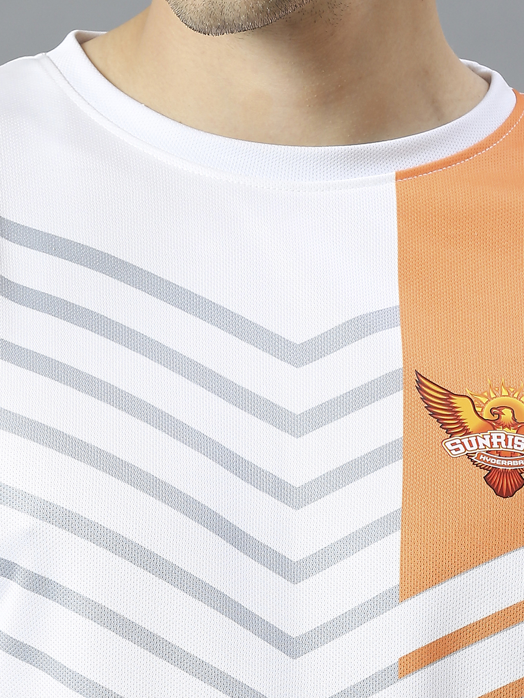 Sunrisers Hyderabad Men White All Over Print Half Sleeves Round Neck Polyester T-Shirt (6)