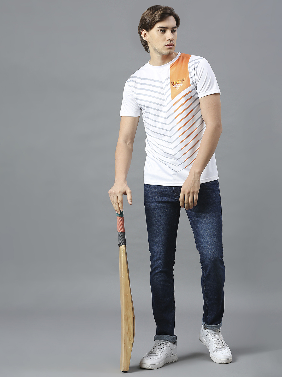 Sunrisers Hyderabad Men White All Over Print Half Sleeves Round Neck Polyester T-Shirt (7)