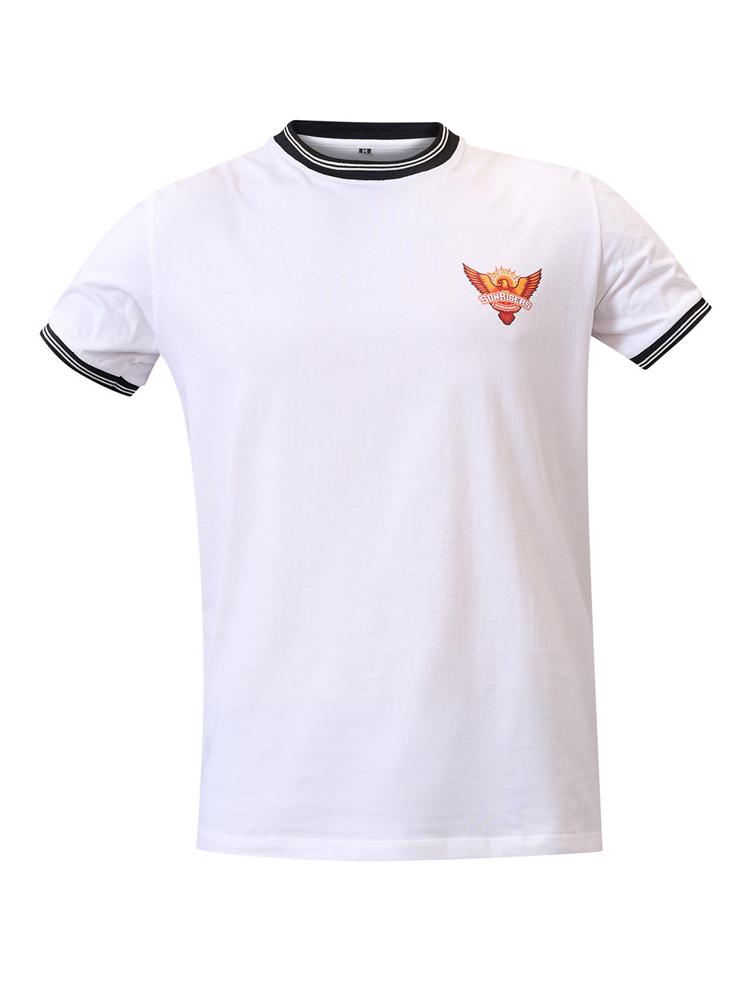 Sunrisers Hyderabad Men White Logo Printed Half Sleeves Round Neck Cotton T-Shirt (5)