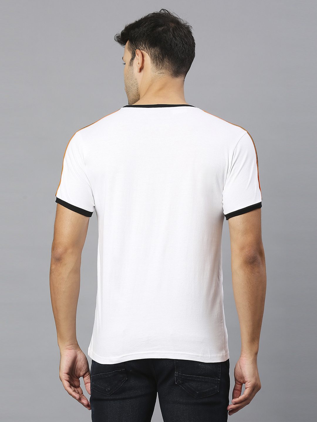 Sunrisers Hyderabad Men White Solid Half Sleeves Round Neck Cotton T-Shirt (2)