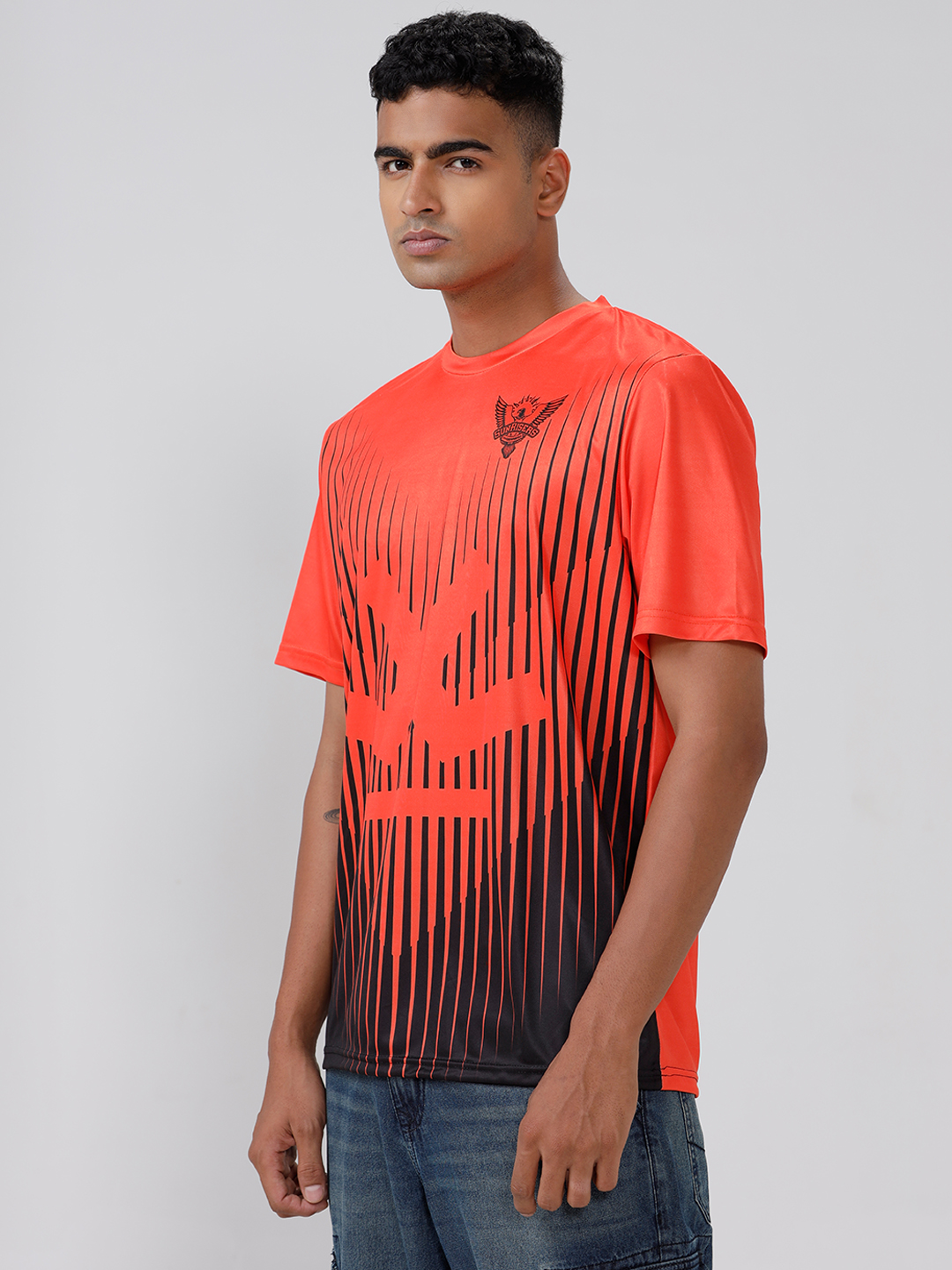 Sunrisers Hyderabad Official 2025 Shadow Stripe Fan T-Shirt For Men (4)