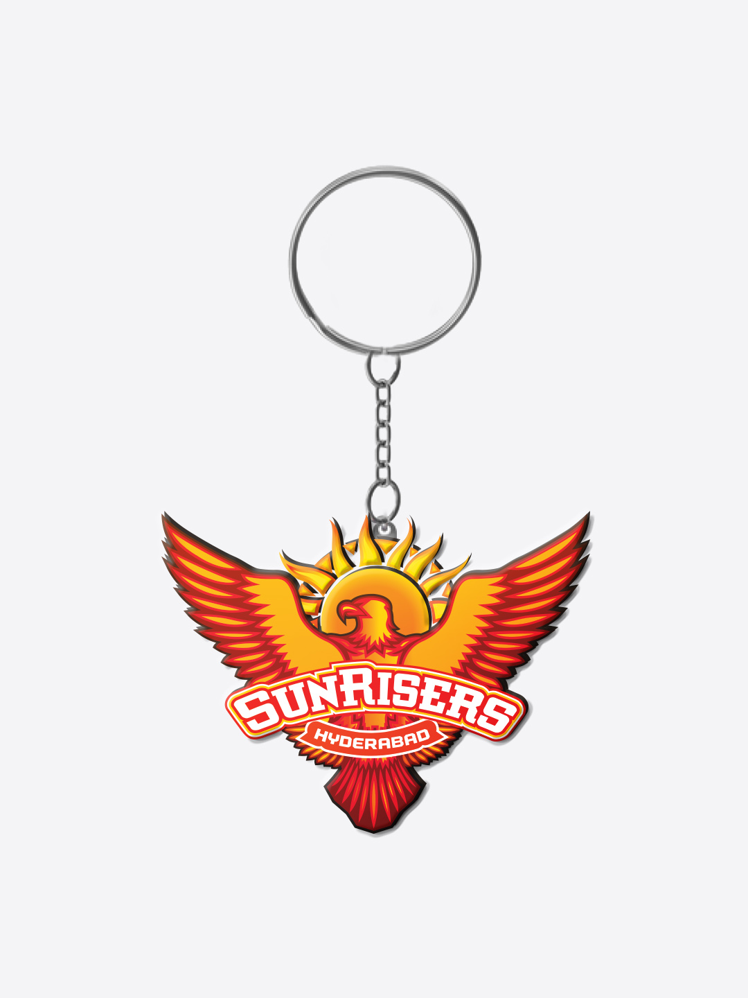 Sunrisers Hyderabad Orange and White Digital Print SRH Logo Metal Keychains - (Pack of 1) (1)