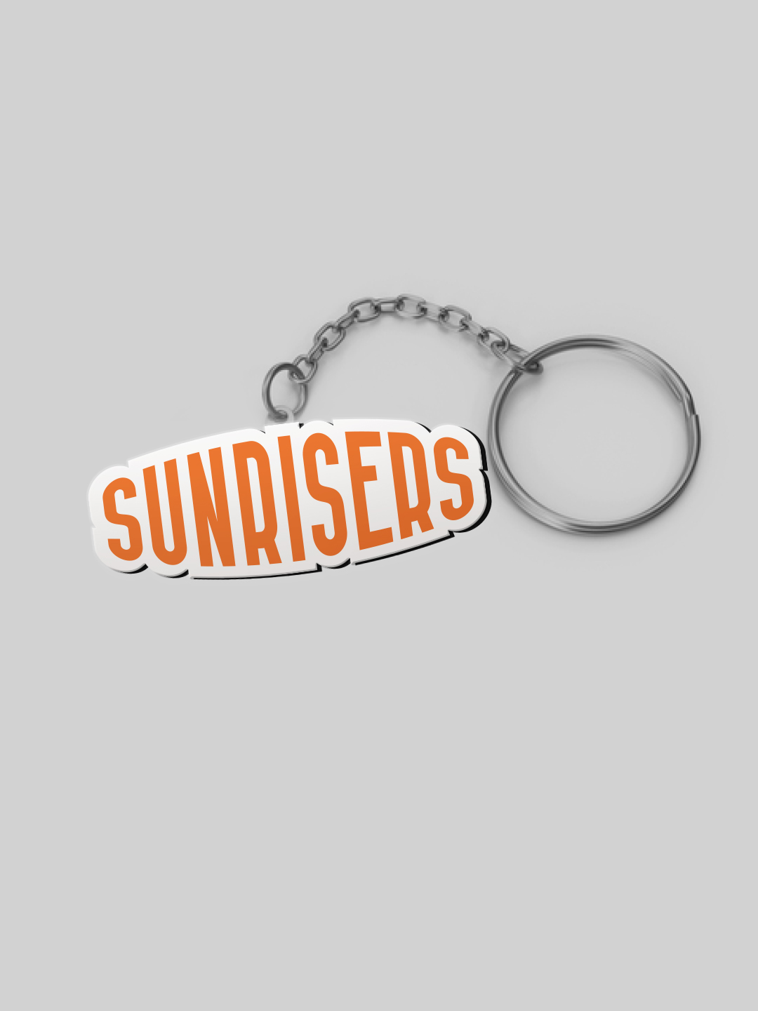 Sunrisers Hyderabad Orange and White Logo Printed Wooden Keychains - (Pack of 1) (3)