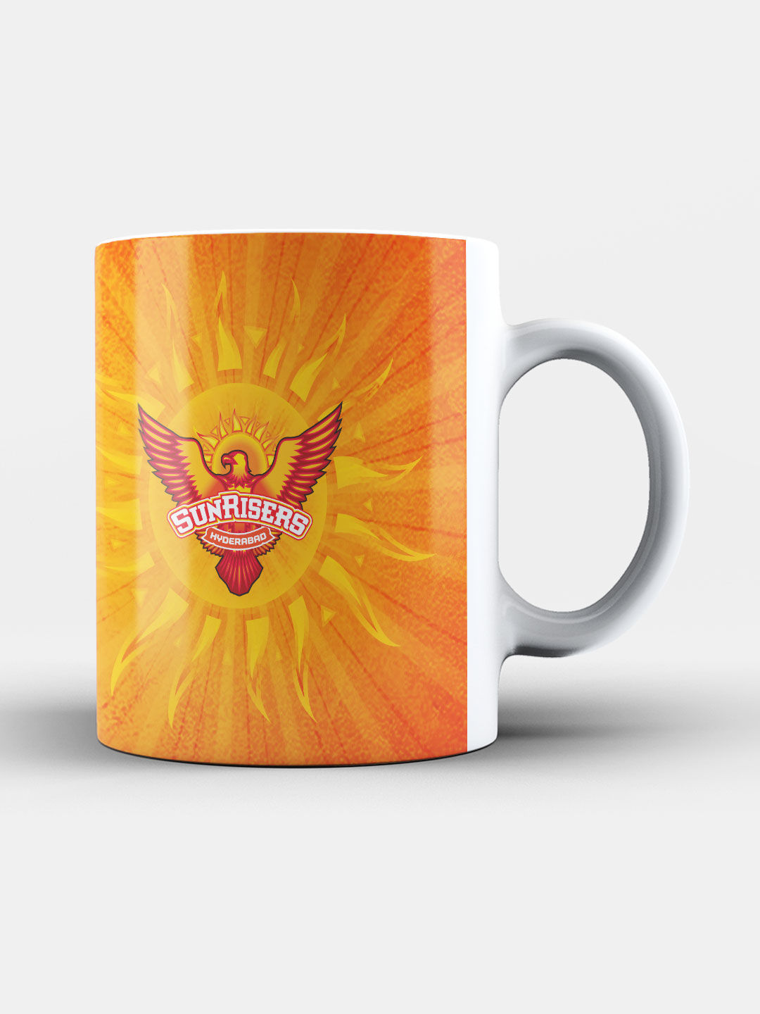 Sunrisers Hyderabad Orange and Yellow SRH Logo Printed Ceramic Glossy Coffee Mug 325 ml - Pack of 1 (1)