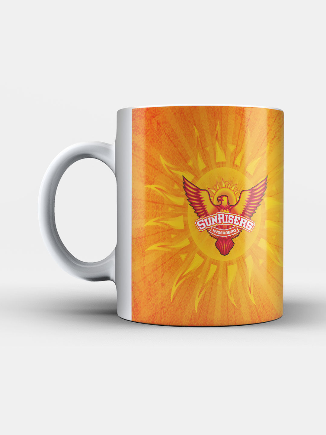 Sunrisers Hyderabad Orange and Yellow SRH Logo Printed Ceramic Glossy Coffee Mug 325 ml - Pack of 1 (2)