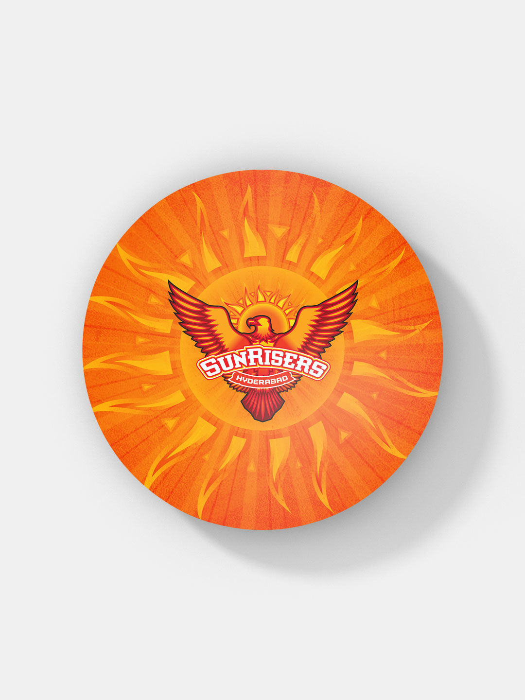 Sunrisers Hyderabad Orange Logo Printed Circular Rubber Coasters - Set of 4 (3)